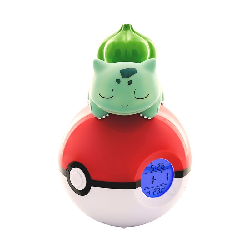 Radiosveglia Lampada Bulbasaur Sleeping w/Poke Ball Pokemon