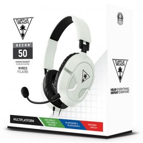 Cuffie Gaming Wired - Turtle Beach Recon 50 Black White - Switch/Xone/PS4/PS5