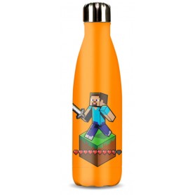 Borraccia Metallica Minecraft Steve 600ml