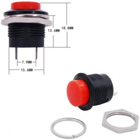 Tasto per Arcade Pulsante Rotondo a Testa Alta, 3A 250V AC / 6A 125V AC (6 Colori - 1pz)